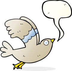 speech bubble cartoon bird