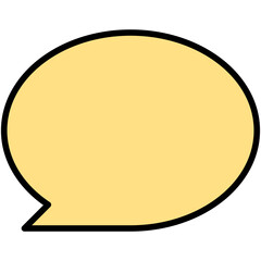 Speech balloons icon, filled style vector illustration