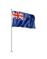 Fototapeta premium New Zealand flag isolated on white