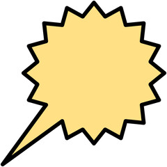 Speech balloons icon, filled style vector illustration