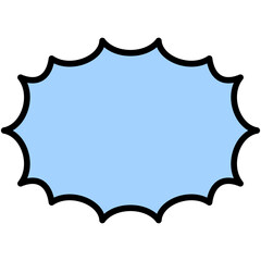 Speech balloons icon, filled style vector illustration