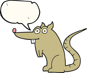 speech bubble cartoon rat