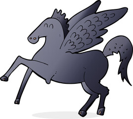 cartoon magic flying horse