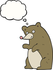 thought bubble cartoon bear