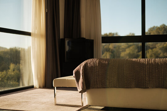 Detail of a hotel bedroom 