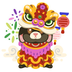 lion dance Chinese new year