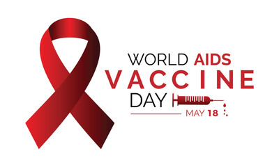 World Aids Vaccine Day. banner or poster design template. flat design. flyer design flat illustration.