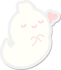 cute cartoon ghost sticker