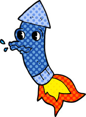 cartoon doodle firework