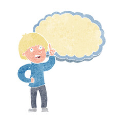 cartoon man with idea