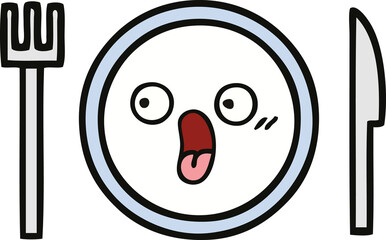 cute cartoon dinner plate