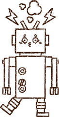 Robot Charcoal Drawing