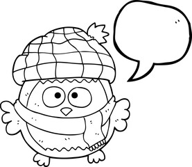 speech bubble cartoon cute little owl
