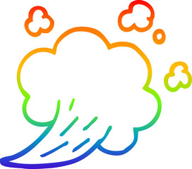 rainbow gradient line drawing cartoon expression bubble