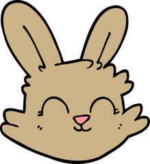 cartoon doodle happy rabbit