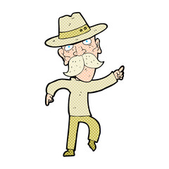 Obraz premium cartoon man in hat