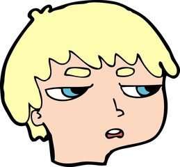 cartoon annoyed boy