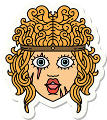 human barbarian character sticker