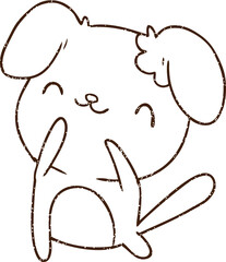 Puppy Charcoal Drawing