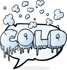 speech bubble cartoon cold text symbol
