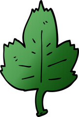cartoon doodle leaf