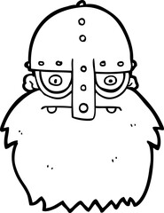 cartoon viking face