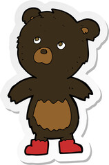 sticker of a cartoon cute little bear