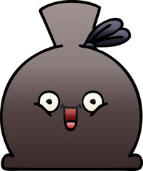 gradient shaded cartoon sack