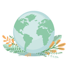 Vector flat planet Earth.  Flat design vector illustration for web banner, web and mobile, infographics. Vector icon isolated on background