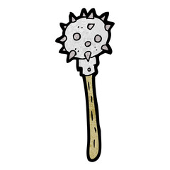 textured cartoon medieval mace