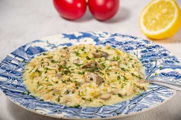 Magiritsa - Greek lamb soup with egg and lemon sauce. Traditional Easter dish