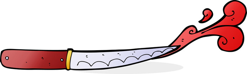 cartoon kitchen knife cutting