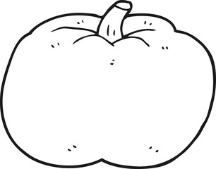 black and white cartoon tomato