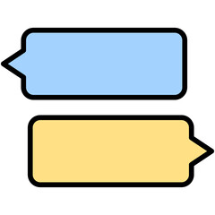 Speech balloons icon, filled style vector illustration