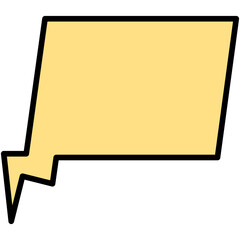 Speech balloons icon, filled style vector illustration