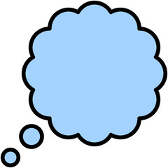 Speech balloons icon, filled style vector illustration