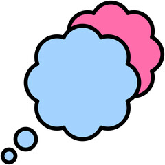 Speech balloons icon, filled style vector illustration