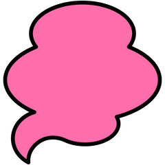 Speech balloons icon, filled style vector illustration