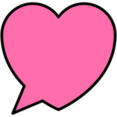 Speech balloons icon, filled style vector illustration