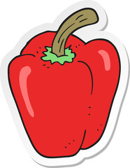 sticker of a cartoon pepper
