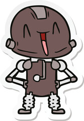 sticker of a cartoon robot