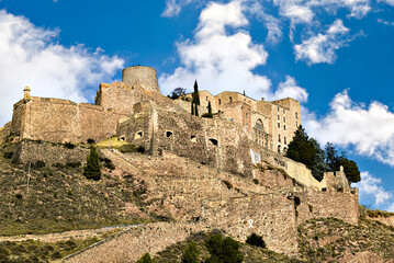 Fototapeta na wymiar Famous medieval castle in the city of Cardona, Barcelona, Catalonia, Spain