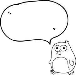 speech bubble cartoon bird