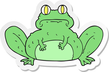 sticker of a cartoon frog