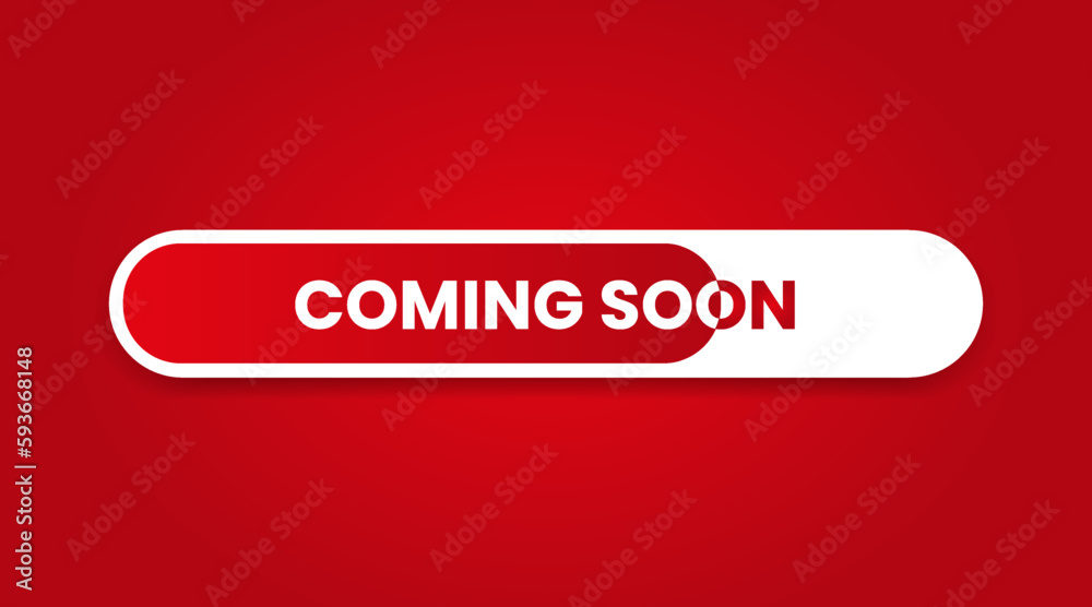 Aufkleber Modern coming soon bar banner icon. Work in progress symbol. Flat simple web label element.