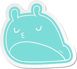 cartoon sticker kawaii fat cute slug