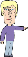 cartoon pointing man