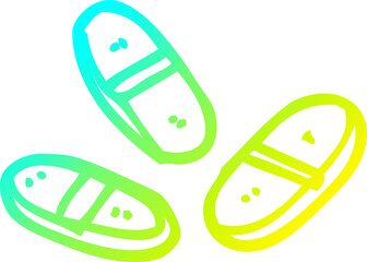 cold gradient line drawing cartoon tablets