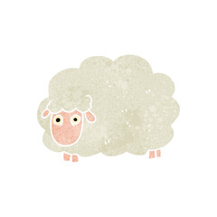 retro cartoon farting sheep