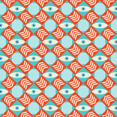 Colorful neo geometric pattern. Neo Geometric Seamless Period. Grid with color geometrical shapes. Modern abstract background vector